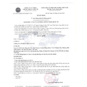 Chứng nhận ISO 9001:2015