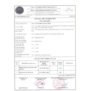Kết quả thử nghiệm sản phẩm hợp quy