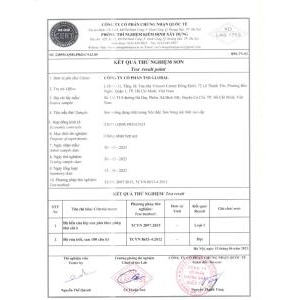 Kết quả thử nghiệm sản phẩm hợp quy